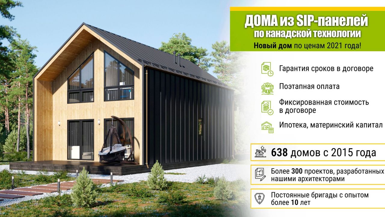 Построим надёжный тёплый Дом по канадской технологии в Москве и МО!